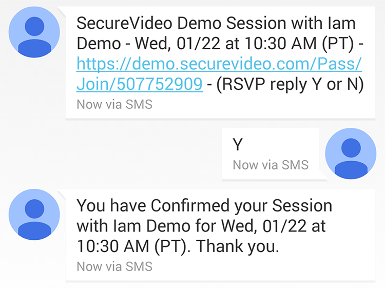Sample text message invitation