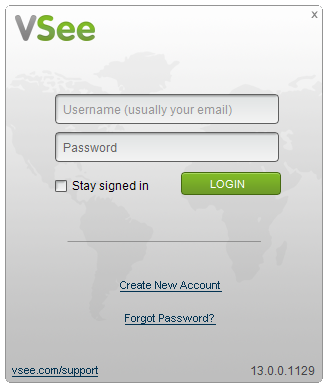 Screencap of welcome screen