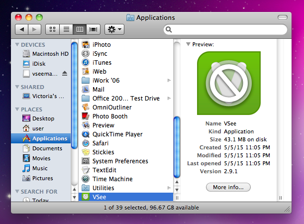 VSee icon in a circle with a slash through it